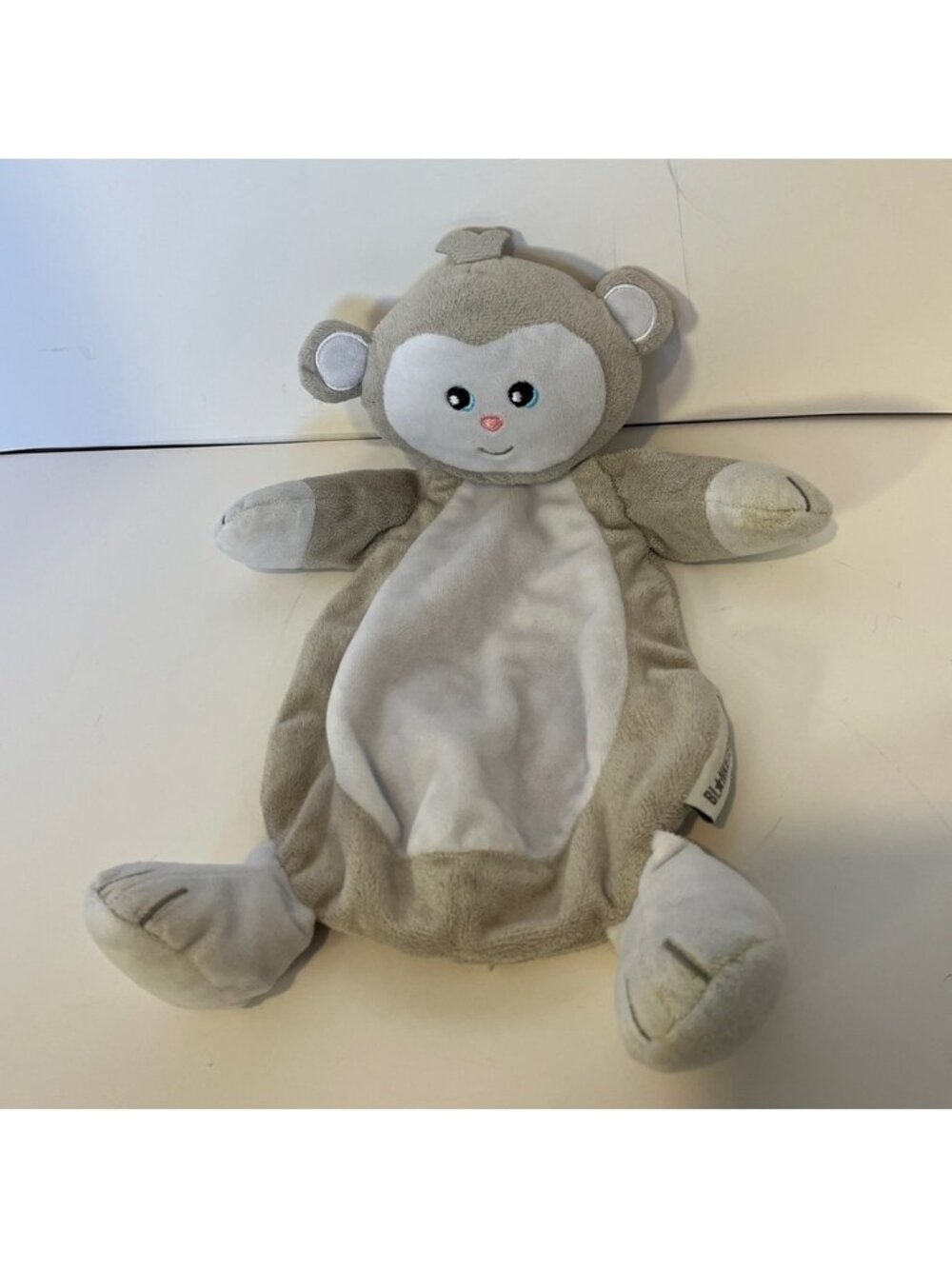 Blankets & Beyond Baby Security Blanket Lovey Monkey Plush Toy Flat Body Tan